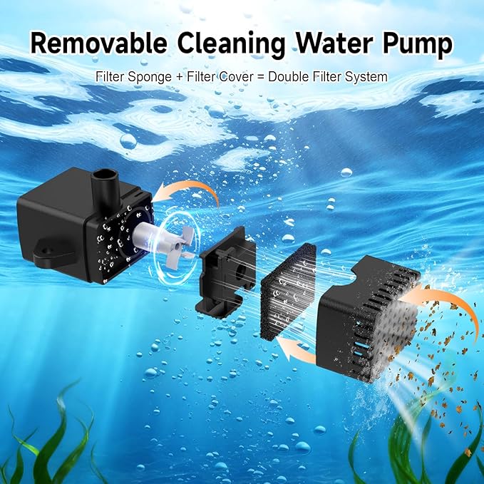Yzert Solar Fountain, 3-Level Adjustable Water Height, 3.5W Glass Powerful Outdoor Fountain Pump with Rotating Rods & 7 Nozzles for Bird Bath, Garden, Pond, Patio, Flower Pot (2026 Model, Black)