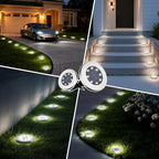 INCX 4.6 inch Solar Lights Outdoor Waterproof,12 Pack Solar Lights for Outside, Solar Garden Lights Landscape Lighting for Patio Pathway Lawn Yard Deck Driveway Walkway, Cold White