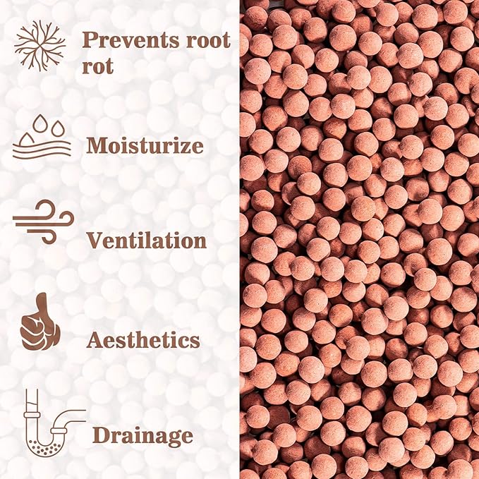 Sukh Clay Pebbles for Plants - 14 OZ Pebbles for Indoor Plants Clay Used for Drainage, Decoration, Aquaponics, Hydroponics and Other Gardening Essentials Hydroton Small Pebbles Leca
