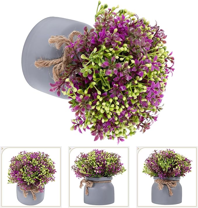 OSALADI Lifelike Artificial Orchid Bonsai in Lotus Color, Faux Potted Plant Decoration for Home and Office, Simulation Green Plant for Living Room and Desktop Display
