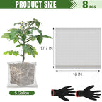 8 PCS 5 Gallon Root Guard Gopher Proof Wire Baskets, Stainless Steel Gophers Moles Voles Proof Mesh Baskets, Underground Cages for Protecting Plant Roots, Trees, Flowers, Crops, Tubers