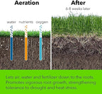 Yard Butler IM-7C Spike Grass Aerator - Lawn Care Tool for Aerating - Long-Handled - Power-Coated Steel Construction - Comfortable Cushioned Handles Garden Tool - Easy to Use