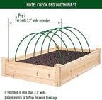 MAXPACE Greenhouse Hoops for DIY 2.7ft or Wider Grow Tunnel, Rust-Free Fiberglass Support Hoops Frame for Garden Fabric, Plant Support Garden Stakes, Gardening Supplies, 25pcs
