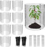 24 PCS Round Plant Protector from Animals, 8 Pack 12'' x 12'' Metal Plant Cages，24Pcs Metal Mesh to Keep Animals Out, Garden Protection Bunny Barricades, Wire Plant Protectors for Rabbits Chicken Duck