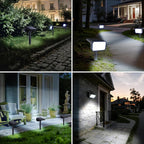Fabrito 4 Pack Solar Spot Lights Outdoor Waterproof IP67, [108 LEDs, 4 Modes] Dusk to Dawn Spotlights with 1500mAh Battery for All Night, Landscape Lights for Tree, Yard, Pool, Pathway, Cool White