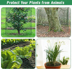 Convivium Plant Protectors from Animals, 0.8mm Free-Cut Green Chicken Wire Mesh, PVC Coated Tree Trunk Guard & Garden Fence for Outdoor Plants with Zip Ties, Stakes, Pliers, Gloves（16.4Ft*16In）