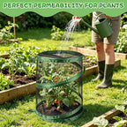 3PCS Pop Up Plant Covers from Animals, 20" H X 14" D Foldable Mesh Plant Tent Cover Protectors, Garden Insect Barrier Mini Greenhouse Plant Guard Cover Net with 12 Stakes & 6 Labels for Outdoor Plants