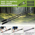 LLARGUEST Post Hole Digger,57 Inch Heavy Duty Metal Hole Digger Tool for Digging,Grey Manual Tool for Transplant, Camping,Gardening.