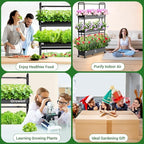 Growell Large Hydroponics Growing System Kit, 90 Pods Vertical Hydroponic Garden with 2 Light Modes Grow Light, Auto Circulating Water System, 40L Indoor Gardening System for Herb Vegetable Fruit