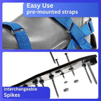 Briliantwerk Lawn Aerator with Adjustable Straps - for Lawn Aeration or as Screed Shoes - Lawn Aerator Shoes as Perfect Aerator Lawn Tool - incl. Two Nail Lengths - Lawn dethatcher - epoxy Shoes