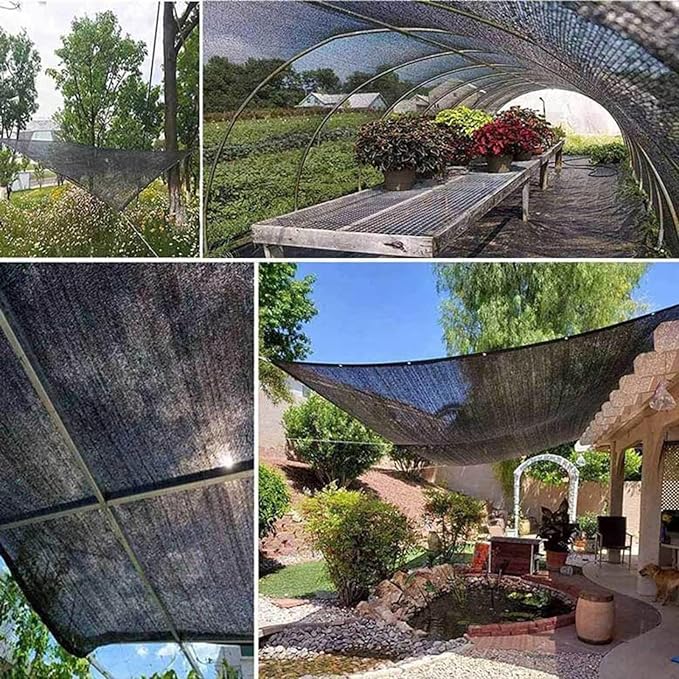 Shade Net Covers, Outdoor Uv-Resistant Sun Shade Sail Net Anti-Aging Shade Tarpaulin, Mesh Breathable Shade Net Covers for Shade Mesh Tarp, Pergola, Privacy Netting,black-2x4m