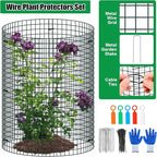 5 Pack Wire Plant Protector, 16"x12" Detachable Metal Plant Protectors Mesh, Garden Plant Protectors for Shrubs Flowers Vegetables to Keep Rabbit & Chicken Animals Out