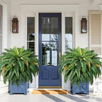 MARTINE MALL 2Pcs 48''/ 88 Leaves XXL Large Fake Ferns Artificial Ferns for Outdoors, UV Resistant Faux Boston Fern for Outdoor Planter Realistic Hanging Artificial Fake Plants for Porch Patio