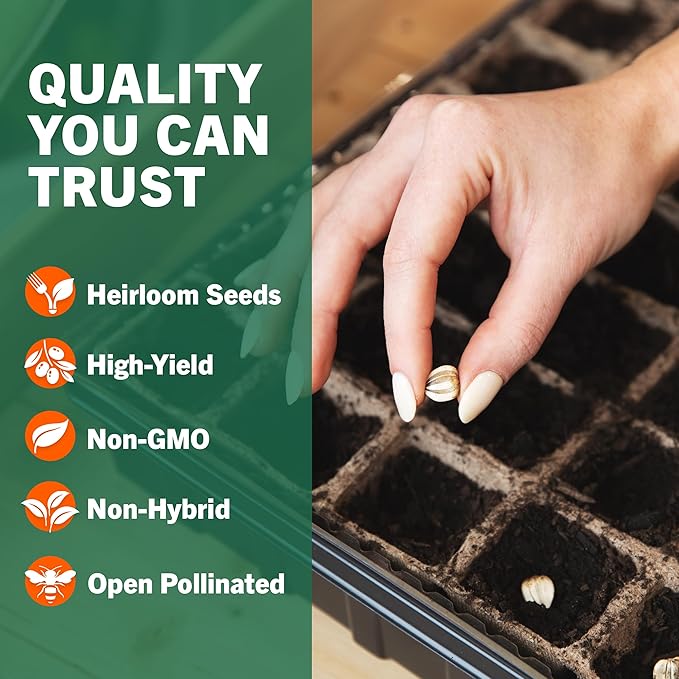 Open Seed Vault | 44 Heirloom Seed Types Variety Pack Bundle | 2026 Season | Non GMO Herbs, Vegetable and Fruit Seeds | Planting Outdoor & Indoor Garden | Gardening Starter Kit High Yield Produce