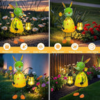 Solar Garden Rabbit Statues with Solar Lights Easter Decor Outdoor Rabbit Figurine Bunny Decor for Home Patio Lawn Yard,Birthday House Warming Gifts for Women, Mom, Grandma