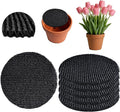 6Pcs 6.3inch Pot Mesh Drainage Discs Double Layer Plant Pot Hole Insert Pads Cutable Bonsai Pot Bottom Grid Mat Mesh Reusable for Indoor Outdoor Potted Plant Prevent Soil Loss Keep Roots Healthy