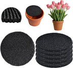 6Pcs 6.3inch Pot Mesh Drainage Discs Double Layer Plant Pot Hole Insert Pads Cutable Bonsai Pot Bottom Grid Mat Mesh Reusable for Indoor Outdoor Potted Plant Prevent Soil Loss Keep Roots Healthy
