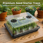 Seed Starter Tray, Seedling Starter Trays for Starting Plant Seeds, Indoor Gardening Plant Germination Trays, Black, 5PCS