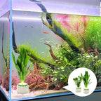 16 Pack Aquarium Plant Weights, Aquatic Plants Fixed Ring Set, Anti-Floating Ceramic Aquarium Plant Rings, Aquarium Landscape Decoration Fish Tank Accessories 1.8 x 1.3 Inch