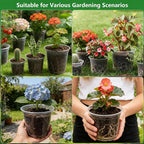 Clear Nursery Pots, 30 Pack Seed Starting Pots with 8 Drainage Holes, Transparent Plant Pots with Labels, Marker & Seedling Transplant Tool (3.5/4/5in-30pcs)