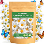 LUOJIBIE German Chamomile Seeds, 30,000+ Chamomile Flower Seeds Bulk for Planting Outdoor Indoor Garden, Heirloom & Non-GMO Matricaria Chamomilla/Recutita Herb Seeds, Easy to Grow