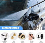2025 Upgraded High Pressure Jet Nozzle for Garden Hose Hydro Jet Pressure Washer Wand Extension Pressure Washer Gun with 2 Hose Nozzles and Hose Quick Connectors