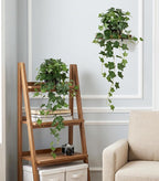Fake Plants 2Pcs Faux Ivy Plants Potted Indoor Artificial Hanging Plants Realistic Hanging Fake Greenery Table Desk Bathroom Office Bedroom Living Room Shelf Modern Farmhouse Decor Intdoor