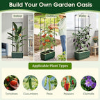 2 Pack 51" Self Watering Planter Box with Trellis, Tomato Planter Trellis for Raised Garden Bed, Tomato Cage with Visual Water Indicator, Indoor Outdoor Tomato Cages for Garden Patio