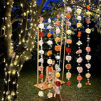 Suncalla 6 Pcs 35.4ft Hanging Flowers Garlands Backdrop Lighted Floating Fake Wildflower Vines LED Floral Garland Ceiling for Spring Wedding Bridal Shower Birthday Graduation Party(Bright,Multicolor)