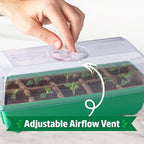Back to The Roots 10-Cell Greenhouse Germination Kit | Includes Biodegradable Pots & Vented Greenhouse Lid | Made from 75% Recycled Plastic