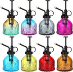Zopeal 8 Pcs Glass Plant Mister Spray Bottle 200ml Vintage Plant Spritzer Multicolor Succulent Watering Bottle Watering Can 6.4'' with Plastic Top Pumps for Indoor Outdoor Garden Plants(Black)