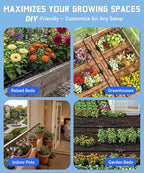 237FT All Quick-Connect Drip Irrigation System Kit with 40 Adjustable Nozzles, UV-Proof 1/2" & 1/4" PE Tubing, for Greenhouse, Lawn & Potted Plants Watering (40FT + 197FT)