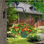 Plant Hook,12 Inch Plant Hanger Bracket Heavy Duty Wall Mounted Hooks for Hanging Bird Feeder, Flower Bracket, Anti Rust Metal Lanterns