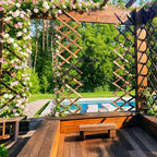 Expandable Garden Trellis, 13" x 68" Thickened Wooden Lattice Trellis for Climbing Plants Outdoor Ivy Vine Rose Clematis for Garden Fence Wall Patio Room Decor (1)