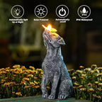 Goodeco Dog Statue with Solar Butterfly - Ideal Gifts for Mom, Dad or Birthdays, Beautifully Crafted Outdoor Decorations to Wow Your Guests
