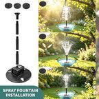DDcafor Solar Water Fountain Pumps Hanging Bird Bath Fountain Solar Powered Cascading Bird Bath Water Fountain 3 Tier Bird Bath Solar Pump for Fountain