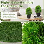 2 Pack Realistic Artificial Potted Plants Simulation Welcoming Pine,9.5" Small Faux Greenery for Desk Office Home Christmas Decorations, Pet Friendly Faux Cedar Shrubs in Pot (Maintenance Free)