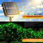 Joomer Green Solar Fairy Lights, 2-Pack Total 80FT 240LED Solar String Lights Outdoor Waterproof 8 Lighting Modes for Fence Party Garden Patio Yard Home Holiday Tree St. Patrick's Day Decoration