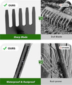 Garden Hoe, 2-in-1 Garden Hoe, 60" Adjustable Handle, Sharp Blade, Efficient Weeding & Tilling Tool for Gardening