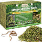 Legigo 2.6LB Sphagnum Moss for Reptile- 48QT Natural Reptile Moss Terrarium Moss Substrate, Snake Tank Moss Peat Moss Reptile Bedding for Snake, Gecko, Ball Python, Frog and Orchids Plants