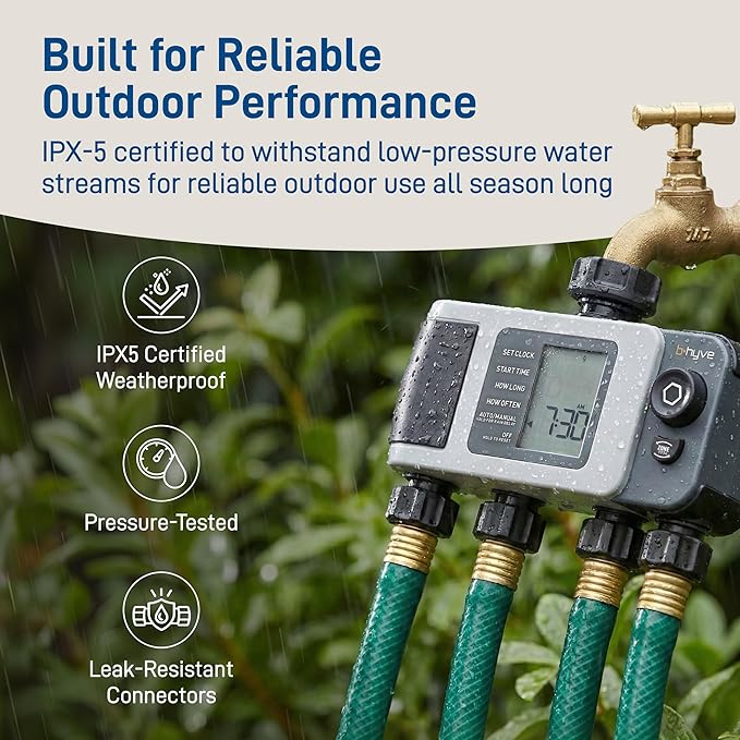 Orbit 24639 B-hyve XD 4-Port Smart Hose Watering Timer with Wi-Fi Hub