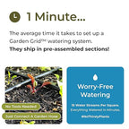 Garden Grid Watering System - 3x6 Cornerless | Raised Garden Bed Drip Irrigation System - But Better | Pre-Assembled, Waters Every Plant Evenly | for Beds w/Corner Posts or Curved Ends | 33.5"x66"