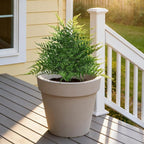 Yangrass Artificial 23" Fern Topiary Ball Trees, 2PCS Fake Fern Bushes Artificial Outdoor Plants with Ground Spikes, UV Resistant Lifelike Faux Greenery Shurbs for Home Garden Patio Porch Decor