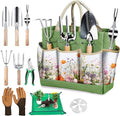 Gardening Tools Set for Women 29Pcs Heavy Duty Garden Hand Tools Set with Floral Tote Bag Rust-Proof Garden Tool Kit Supplies Gardening Esssential Gifts for Women Men