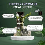 THICCLY Small GrowLid 10 Pcs (Clear) - Self Watering Clear D-Shaped Plastic Moss Pole Hydroponics Growing System Kratky Hydroponic Kit Moss Pole Monstera Plant Support Philodendron and Anthuriums