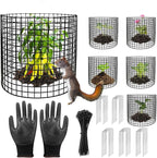 18Pcs Plant Protectors from Animals,13.5" Dia X 14.3" H Metal Plant Cages for Outdoor Plants Plant Cage & Supports Keep Animal Out Garden Wire Mesh Protection from Rabbit Chicken Squirrel Tree Flower