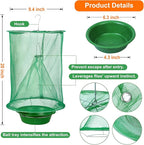 6 Pack Ranch Fly Trap Hanging, Fly Traps Outdoor Fly Catcher Killer Hunter Cage Control, Farm Horse Stable Fly Trap for Orchard, Barn, Garden