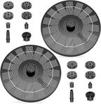 AISITIN Solar Fountain Pump 2.5W, 6.7" Solar Powered Water Fountain for Bird Bath, Solar Pump with 6 Nozzles for Garden, Ponds, Pool, Fish Tank, Outdoor and Aquarium, 2 Pack