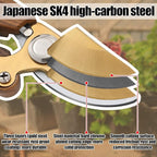 Lothee Japanese Gardening Scissors Made in Japan, Carbon Steel Flower Pruning Shears Heavy-duty Gardening Scissors, for Pruning Plants