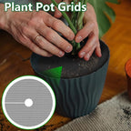 Adnee 6 Pcs 11.8 Inch Plant Pot Grids-Cuttable Plant Pot Soil Covers Protectors from Animals-Indoor Round Planter Pots Soil Guard for Outdoor Garden Plants Protection
